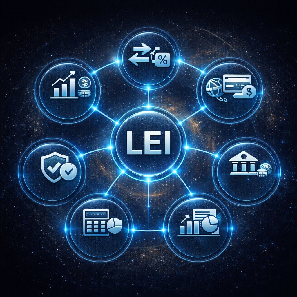 Global LEI code use cases in financial markets, payments, reporting, and international business operations